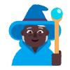 Person Mage Flat Dark Element from Fluent Emoji Flat Set