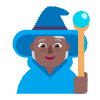 Person Mage Flat Medium Dark Element from Fluent Emoji Flat Set