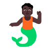 Person Merpeople Flat Dark Element from Fluent Emoji Flat Set