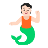 Person Merpeople Flat Light Element from Fluent Emoji Flat Set