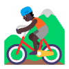 Person Mountain Biking Flat Dark Element from Fluent Emoji Flat Set