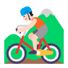 Person Mountain Biking Flat Light Element from Fluent Emoji Flat Set