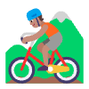 Person Mountain Biking Flat Medium Element from Fluent Emoji Flat Set