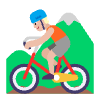 Person Mountain Biking Flat Medium Light Element from Fluent Emoji Flat Set
