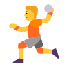 Person Playing Handball Flat Default Element from Fluent Emoji Flat Set