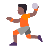 Person Playing Handball Flat Medium Dark Element from Fluent Emoji Flat Set