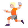 Person Playing Handball Flat Medium Light Element from Fluent Emoji Flat Set