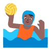 Person Playing Water Polo Flat Medium Dark Element from Fluent Emoji Flat Set