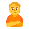 Person Pouting Flat Default Element from Fluent Emoji Flat Set