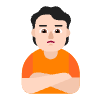 Person Pouting Flat Light Element from Fluent Emoji Flat Set