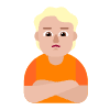 Person Pouting Flat Medium Light Element from Fluent Emoji Flat Set