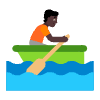 Person Rowing Boat Flat Dark Emoji from Fluent Emoji Flat Set | Free Download as SVG Vector and Transparent PNG | Streamline emojis