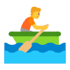Person Rowing Boat Flat Default Element from Fluent Emoji Flat Set