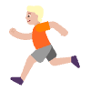 Person Running Flat Medium Light Element from Fluent Emoji Flat Set