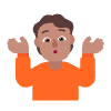 Person Shrugging Flat Medium Element from Fluent Emoji Flat Set