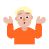 Person Shrugging Flat Medium Light Element from Fluent Emoji Flat Set