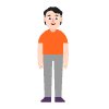 Person Standing Flat Light Element from Fluent Emoji Flat Set