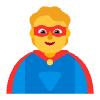 Person Superhero Flat Default Element from Fluent Emoji Flat Set
