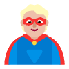 Person Superhero Flat Medium Light Element from Fluent Emoji Flat Set