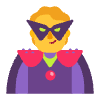 Person Supervillain Flat Default Element from Fluent Emoji Flat Set