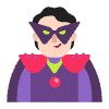 Person Supervillain Flat Light Element from Fluent Emoji Flat Set