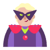 Person Supervillain Flat Medium Light Element from Fluent Emoji Flat Set