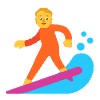 Person Surfing Flat Default Element from Fluent Emoji Flat Set