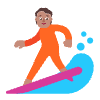 Person Surfing Flat Medium Element from Fluent Emoji Flat Set