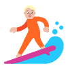 Person Surfing Flat Medium Light Element from Fluent Emoji Flat Set