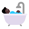 Person Taking Bath Flat Dark Element from Fluent Emoji Flat Set