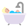 Person Taking Bath Flat Medium Light Element from Fluent Emoji Flat Set