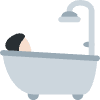 Person Taking Bath Light Skin Tone Element from Twemoji Emoji Set