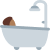 Person Taking Bath Medium Dark Skin Tone Element from Twemoji Emoji Set