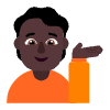 Person Tipping Hand Flat Dark Element from Fluent Emoji Flat Set