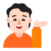 Person Tipping Hand Flat Light Element from Fluent Emoji Flat Set