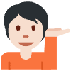 Person Tipping Hand Light Skin Tone Element from Twemoji Emoji Set