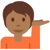 Person Tipping Hand Medium Dark Skin Tone Element from Twemoji Emoji Set