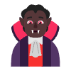 Person Vampire Flat Dark Element from Fluent Emoji Flat Set