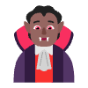 Person Vampire Flat Medium Dark Element from Fluent Emoji Flat Set
