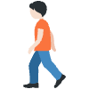 Person Walking Light Skin Tone Element from Twemoji Emoji Set