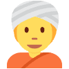 Person Wearing Turban Element from Twemoji Emoji Set