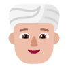 Person Wearing Turban Flat Medium Light Element from Fluent Emoji Flat Set