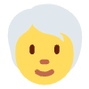 Person White Hair Element from Twemoji Emoji Set