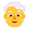 Person White Hair Flat Default Element from Fluent Emoji Flat Set