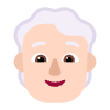 Person White Hair Flat Light Element from Fluent Emoji Flat Set