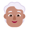 Person White Hair Flat Medium Element from Fluent Emoji Flat Set