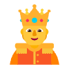 Person With Crown Flat Default Element from Fluent Emoji Flat Set