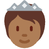 Person With Crown Medium Dark Skin Tone Element from Twemoji Emoji Set