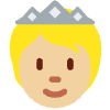 Person With Crown Medium Light Skin Tone Element from Twemoji Emoji Set