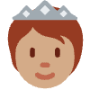 Person With Crown Medium Skin Tone Element from Twemoji Emoji Set